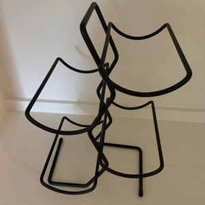 Black wine rack